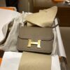 i1705032908_7878_0 Liu Factory Constance Epsom Leather Etoupe Grey Gold Hardware 18cm Full Handmade