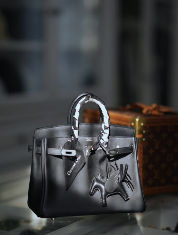 i1710822783_3486_0 Liu Factory Factory Birkin Swift Leather Black & Red Silver Hardware 30cm Full Handmade