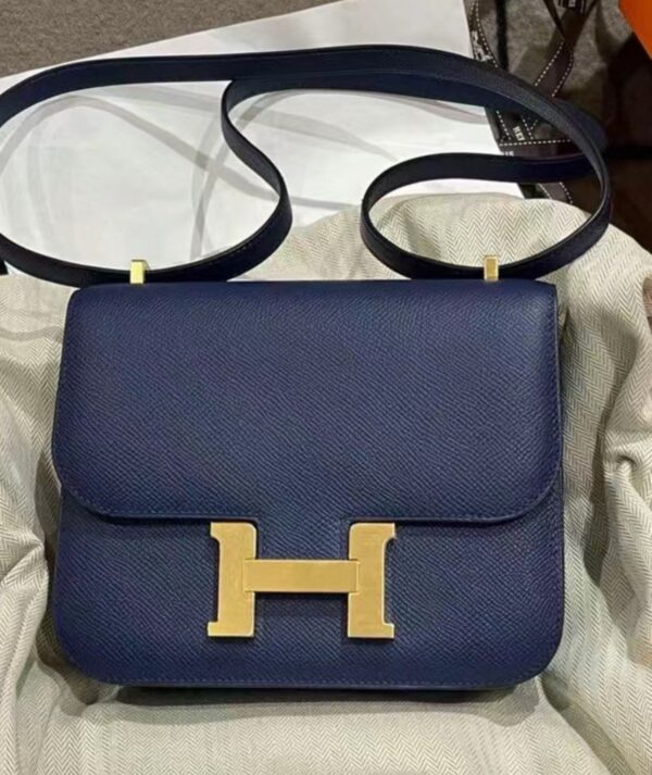 i1728460179_492_0 Liu Factory Constance Epsom Leather Gem Blue Gold Hardware 18cm Full Handmade