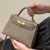 i1731130580_2592_0 Liu Factory Mini Kelly Epsom Leather Etoupe Grey Gold Hardware 19cm Full Handmade