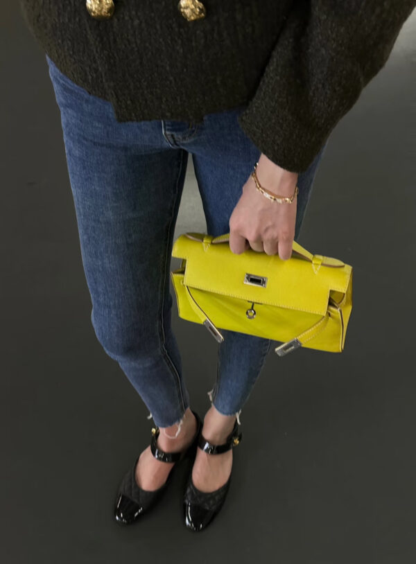 i1739771758415_101_0_0 Liu Factory Kelly Pochette Swift Leather Lemon Yellow Light Gold Hardware 22cm Full Handmade