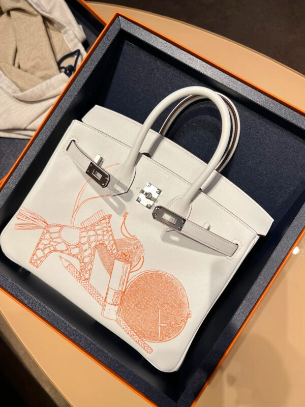 i1740815865765_4809_0_0 Liu Factory Factory Birkin in & out Swift Leather White Silver Hardware 25cm Full Handmade