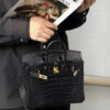 i1775360673956_3121_0_0 Liu Factory Birkin Matte Alligator Crocodile CK89 Black Gold Hardware 25cm Full Handmade