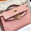i1779858509890_4694_0_0 Liu Factory Mini Kelly Pochette Ostrich Leather CK94 Cream Pink Gold Hardware 22cm Full Handmade