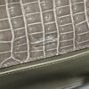 wsxc1746720667897_6 Liu Factory Mini Kelly Pochette Shiny Porosus Crocodile Medium Grey Silver Hardware 22cm Full Handmade