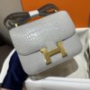 wsxc1763744088217_0-1 Liu Factory Factory Constance Matte Alligator Crocodile CK80 Pearl Grey Gold Hardware 18cm Full Handmade