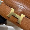 wsxc1763744177091_6 Liu Factory Factory Constance Matte Alligator Crocodile CK37 Golden Brown Gold Hardware 18cm Full Handmade