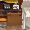 wsxc1764078251820_1 Liu Factory Factory Kelly Touch Togo & Matte Crocodile CK37 Golden Brown Silver Hardware 25cm Full Handmade
