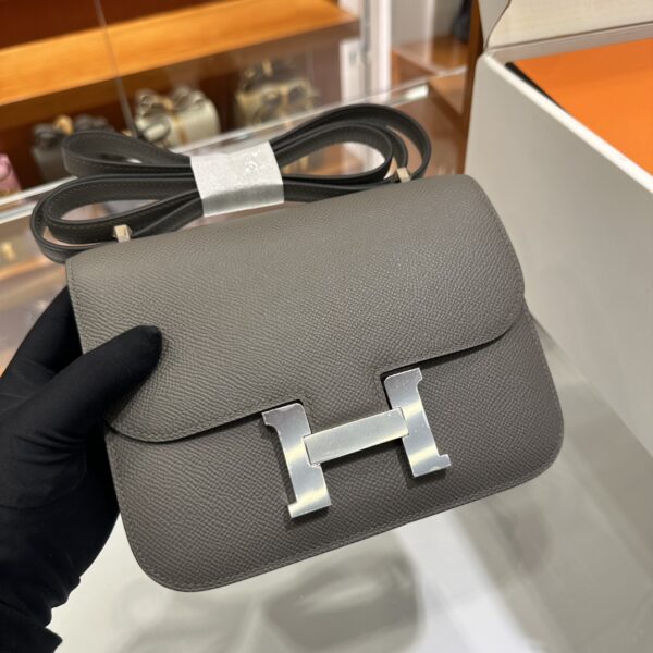 wsxc1773825508170_3 Liu Factory Constance Epsom Leather Deep Grey Silver Hardware 18cm Full Handmade