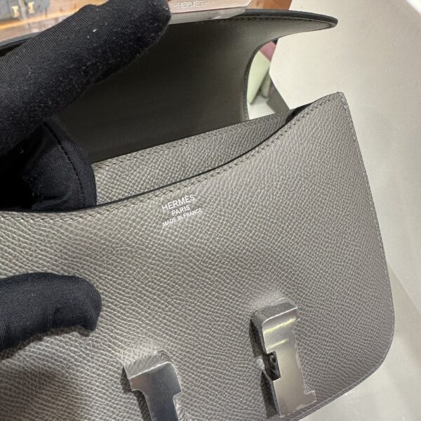 wsxc1773825508170_6 Liu Factory Constance Epsom Leather Deep Grey Silver Hardware 18cm Full Handmade
