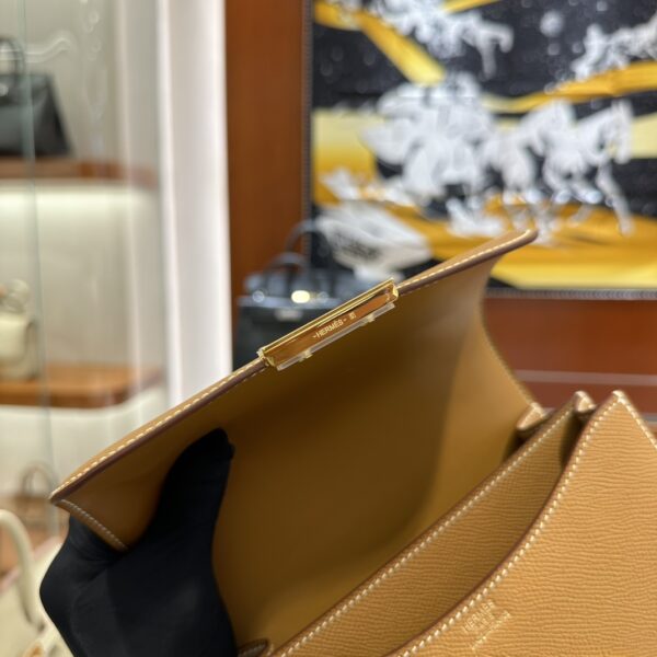 wsxc1773825547619_3 Liu Factory Constance Epsom Leather Golden Brown Gold Hardware 18cm Full Handmade