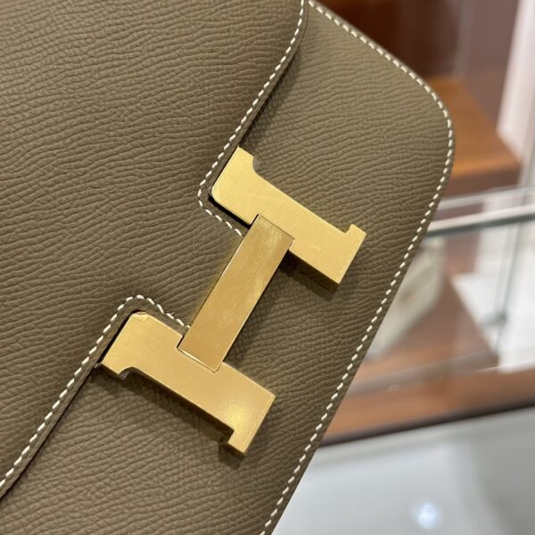 wsxc1773825583951_2 Liu Factory Constance Epsom Leather Etoupe Grey Gold Hardware 18cm Full Handmade