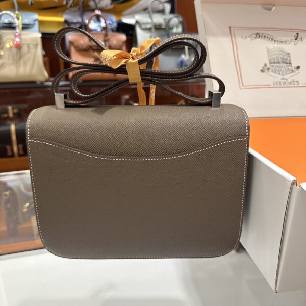 wsxc1773825620426_3 Liu Factory Constance Epsom Leather Etoupe Grey Silver Hardware 18cm Full Handmade