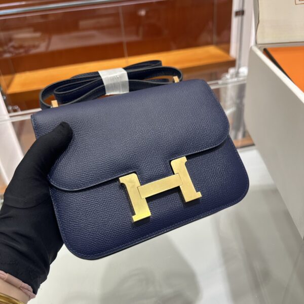 wsxc1773825629149_1 Liu Factory Constance Epsom Leather Gem Blue Gold Hardware 18cm Full Handmade