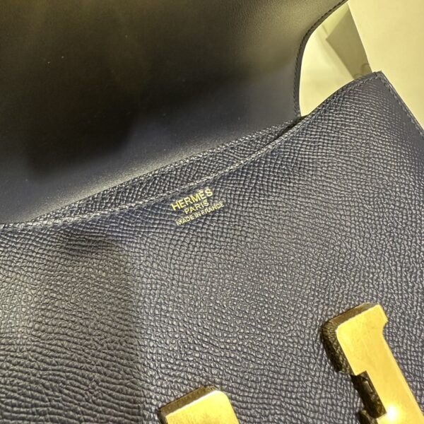 wsxc1773825629149_6 Liu Factory Constance Epsom Leather Gem Blue Gold Hardware 18cm Full Handmade