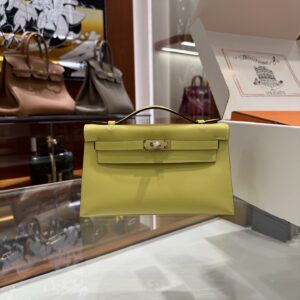 wsxc1774173176238_0 Liu Factory Kelly Pochette Swift Leather Lemon Yellow Light Gold Hardware 22cm Full Handmade