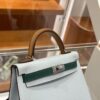 wsxc1774372250500_1 Liu Factory Mini Kelly Epsom Light Blue & Brown & Green Silver Hardware 19cm Full Handmade