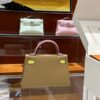 wsxc1774372274549_4 Liu Factory Mini Kelly Epsom Leather Brown & Pink & Yellow Silver Hardware 19cm Full Handmade