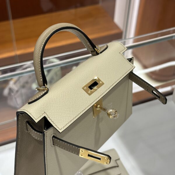 wsxc1774372291577_2 Liu Factory Mini Kelly Epsom Cream White & Etoupe Grey Gold Hardware 19cm Full Handmade
