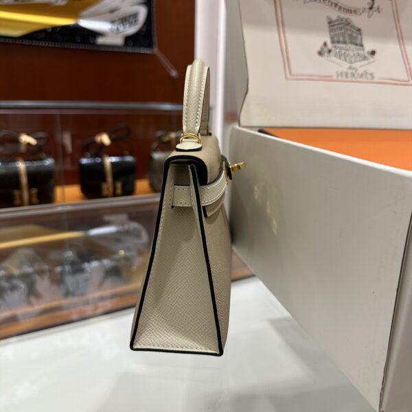 wsxc1774372297851_3 Liu Factory Mini Kelly Epsom Etoupe Grey & Cream White Gold Hardware 19cm Full Handmade