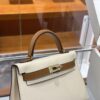 wsxc1774372304115_1 Liu Factory Mini Kelly Epsom Cream White & Golden Brown Gold Hardware 19cm Full Handmade