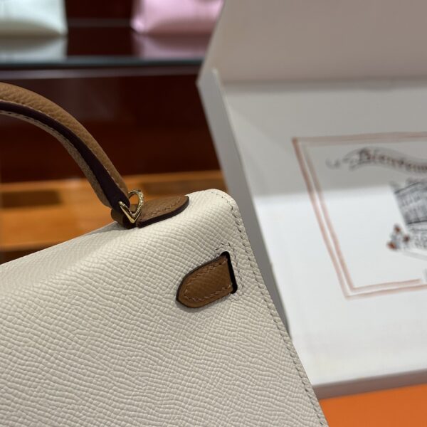 wsxc1774372304115_2 Liu Factory Mini Kelly Epsom Cream White & Golden Brown Gold Hardware 19cm Full Handmade