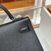 wsxc1774720686166_4 Liu Factory Mini Kelly Epsom Leather CK89 Black Silver Hardware 19cm Full Handmade