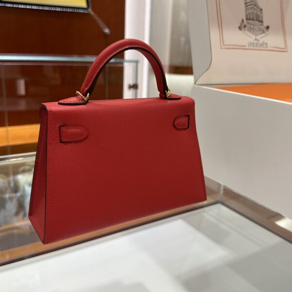 wsxc1774720710439_1 Liu Factory Mini Kelly Epsom Leather Bright Red Gold Hardware 19cm Full Handmade