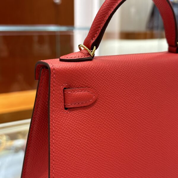 wsxc1774720710439_4 Liu Factory Mini Kelly Epsom Leather Bright Red Gold Hardware 19cm Full Handmade