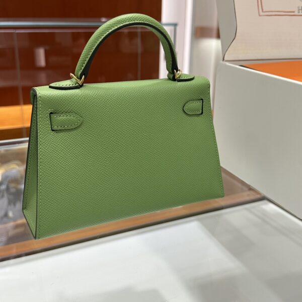 wsxc1774720724039_1 Liu Factory Mini Kelly Epsom Leather Avocado Green Gold Hardware 19cm Full Handmade