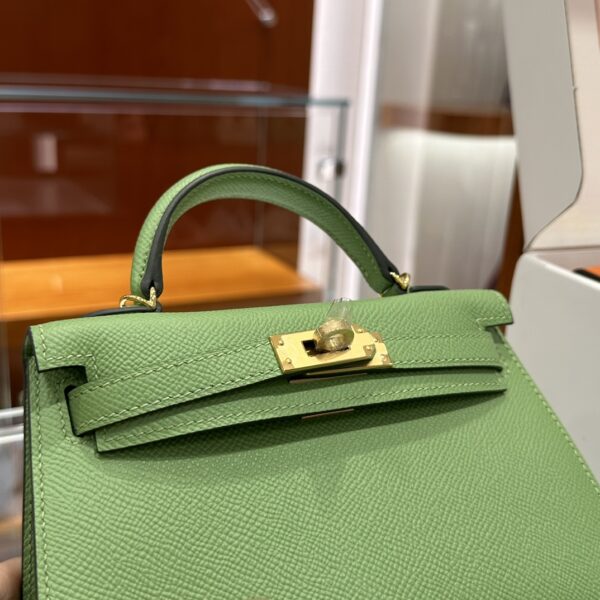 wsxc1774720724039_3 Liu Factory Mini Kelly Epsom Leather Avocado Green Gold Hardware 19cm Full Handmade