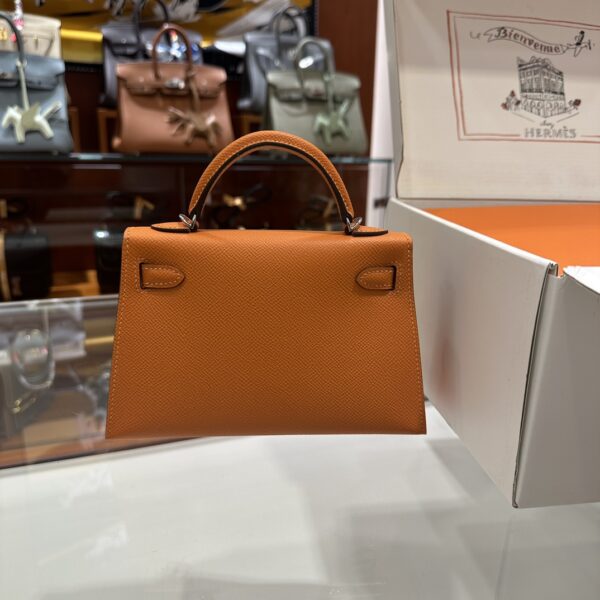 wsxc1774720737842_2 Liu Factory Mini Kelly Epsom Leather Orange Silver Hardware 19cm Full Handmade