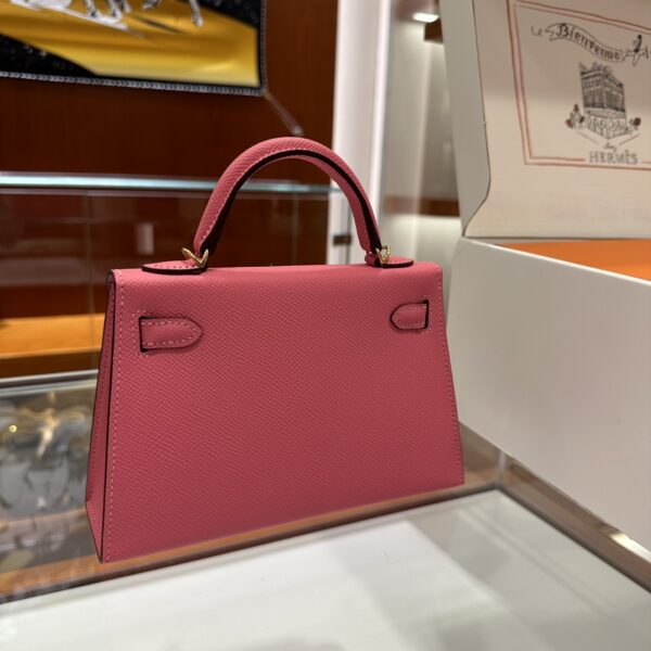 wsxc1774720805532_1 Liu Factory Mini Kelly Epsom Leather Rose Pink Gold Hardware 19cm Full Handmade
