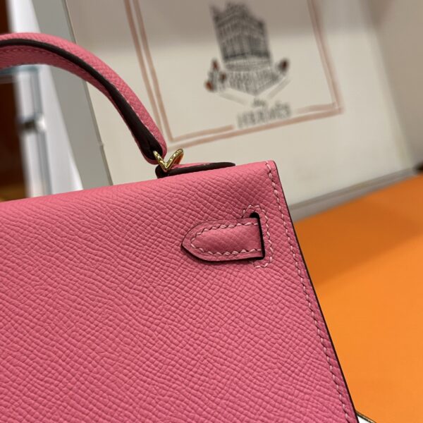 wsxc1774720805532_3 Liu Factory Mini Kelly Epsom Leather Rose Pink Gold Hardware 19cm Full Handmade