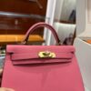 wsxc1774720805532_4 Liu Factory Mini Kelly Epsom Leather Rose Pink Gold Hardware 19cm Full Handmade