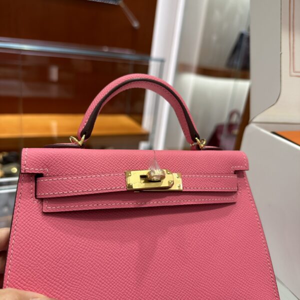 wsxc1774720805532_4 Liu Factory Mini Kelly Epsom Leather Rose Pink Gold Hardware 19cm Full Handmade