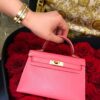 wsxc1774720813074_0 Liu Factory Mini Kelly Epsom Leather Rose Pink Gold Hardware 19cm Full Handmade