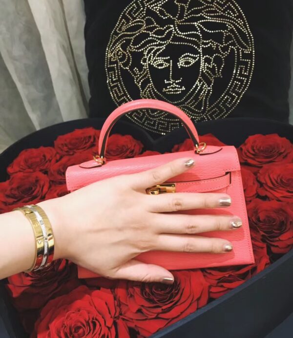 wsxc1774720813074_1 Liu Factory Mini Kelly Epsom Leather Rose Pink Gold Hardware 19cm Full Handmade