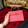 wsxc1774720813074_2 Liu Factory Mini Kelly Epsom Leather Rose Pink Gold Hardware 19cm Full Handmade