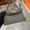 wsxc1775122573967_1 Liu Factory Mini Kelly Epsom Leather Medium Grey Gold Hardware 19cm Full Handmade