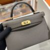 wsxc1775122573967_5 Liu Factory Mini Kelly Epsom Leather Medium Grey Gold Hardware 19cm Full Handmade