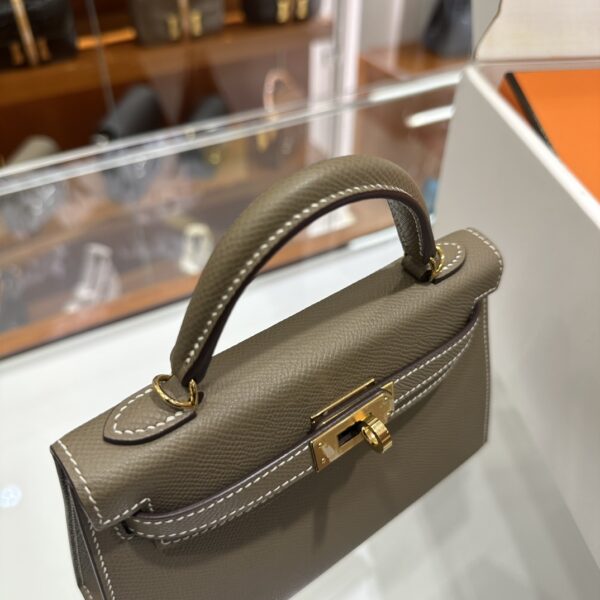 wsxc1775122621533_7 Liu Factory Mini Kelly Epsom Leather Etoupe Grey Gold Hardware 19cm Full Handmade