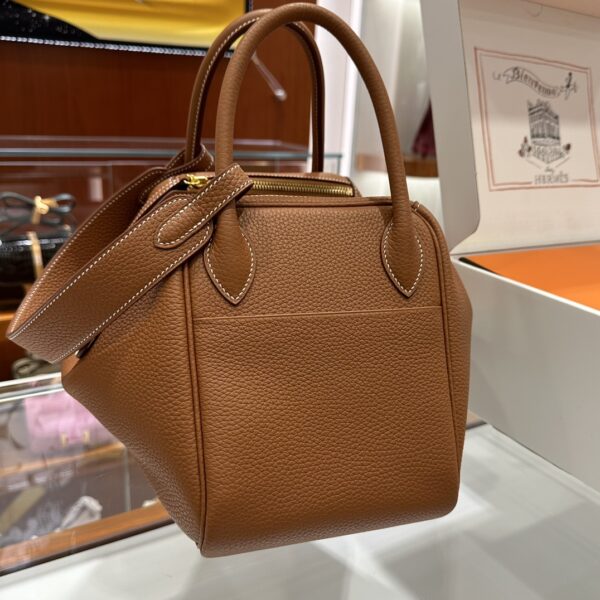 Liu Factory Lindy Togo Leather Golden Brown Gold Hardware 30cm Full Handmade