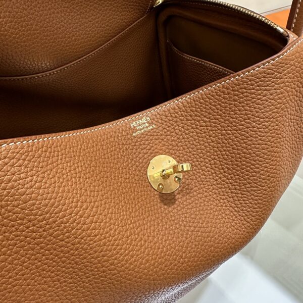 Liu Factory Lindy Togo Leather Golden Brown Gold Hardware 30cm Full Handmade