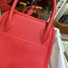 Liu Factory Lindy Togo Leather S3 Bright Red Silver Hardware 30cm Full Handmade