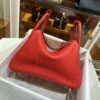 Liu Factory Lindy Togo Leather S3 Bright Red Silver Hardware 30cm Full Handmade