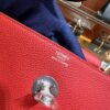 Liu Factory Lindy Togo Leather S3 Bright Red Silver Hardware 30cm Full Handmade