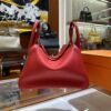 Liu Factory Lindy Togo Leather S3 Bright Red Silver Hardware 30cm Full Handmade