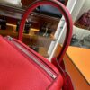 Liu Factory Lindy Togo Leather S3 Bright Red Silver Hardware 30cm Full Handmade
