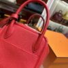 Liu Factory Lindy Togo Leather S3 Bright Red Silver Hardware 30cm Full Handmade